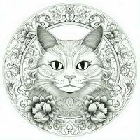 Katze Färbung Seiten exotisch lineart foto