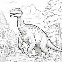 Dinosaurier Färbung Seiten foto