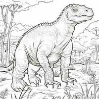Dinosaurier Färbung Seiten foto