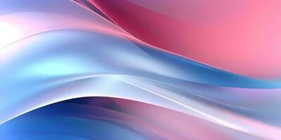 abstrakt 3d wellig gebogen Linie metallisch Sanft Pastell- Farben Hintergrund. glänzend Flüssigkeit fließen mit gebogen Wellen. vereiteln beschwingt Farbe Flüssigkeit Oberfläche. generativ ai foto