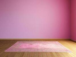 ai generativ. Luxus ein Rosa Mauer leeren Zimmer Hintergrund, Zuhause Leben. ai generiert foto