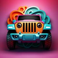 Jeep bunt Palette Illustration foto
