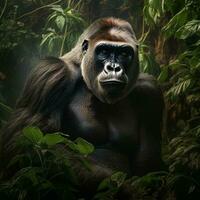 Gorilla im das Natur Illustration foto