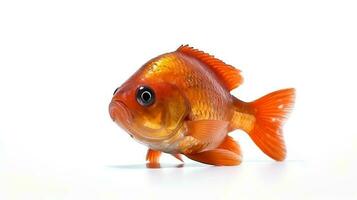 Foto von ein Fisch auf Weiß Hintergrund. generativ ai