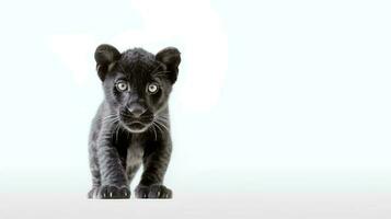 Foto von ein Panther auf Weiß Hintergrund