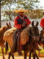 apore, goias, Brasilien - - 05 07 2023 zu Pferd Reiten Veranstaltung öffnen zu das Öffentlichkeit foto