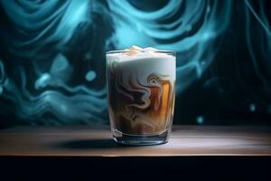 Espresso Eis Kaffee im Glas foto