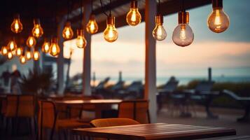 Sommer- Strand Cafe Hintergrund foto