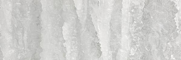 Hintergrund aus Eis. die Struktur von gefrorenem Wasser. Textur. Banner foto