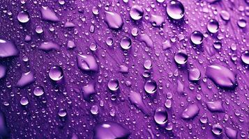 generativ ai, Lavendel Farbe. Textur von Licht violett lila Gel mit Tropfen und Wellen auf Sanft Hintergrund. Flüssigkeit Schönheit Produkt Nahansicht foto