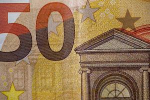 Detail der 50-Euro-Banknote foto