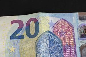 Details einer 20-Euro-Banknote foto