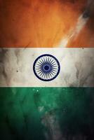 ein Poster mit indisch Flagge. Illustration ai generativ foto