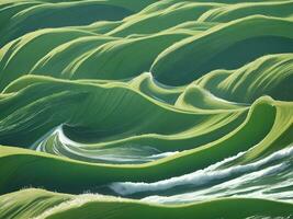 Meer Strand Grün Wasser Wellen Illustration foto