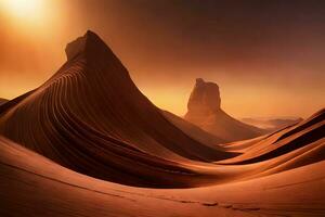 mysteriös golden Nebel wirbelt im Antilope Schlucht foto