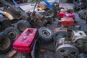 verschrottet alt Leistung Pinne Motor auf Schrottplatz foto