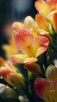 Freesie Blumen im das Morgen Licht. ai generativ foto
