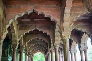 architektonisch Einzelheiten von lal qila - - rot Fort gelegen im alt Delhi, Indien, Aussicht Innerhalb Delhi rot Fort das berühmt indisch Sehenswürdigkeiten foto