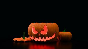 das Jack Ö Laterne Kürbis zum Halloween Inhalt 3d Rendern foto