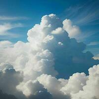 Weiß Kumulus Wolken auf Blau Himmel, Wolke Formation, Himmel Hintergrund, Horizont Hintergrund, Wolke Muster, Himmel szenisch Aussicht foto