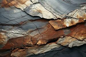 sedimentär Textur Nahaufnahme, erstellt mit generativ ai foto