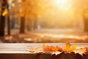 Herbst Komposition mit Kopieren Raum ai generativ foto