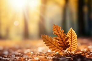 Herbst Komposition mit Kopieren Raum ai generativ foto