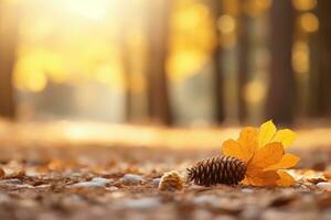 Herbst Komposition mit Kopieren Raum ai generativ foto