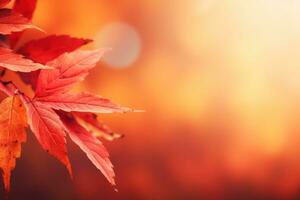 Herbst Komposition mit Kopieren Raum ai generativ foto