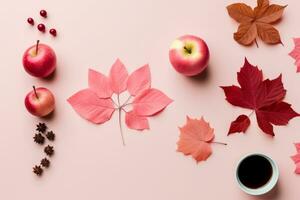 Herbst Komposition mit Kopieren Raum ai generativ foto