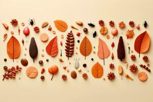 Herbst Komposition mit Kopieren Raum ai generativ foto