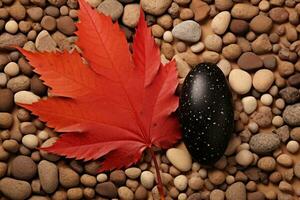 Herbst Komposition mit Kopieren Raum ai generativ foto