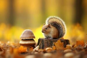 Herbst Komposition mit Kopieren Raum ai generativ foto