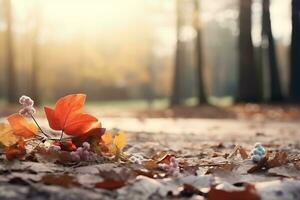 Herbst Komposition mit Kopieren Raum ai generativ foto