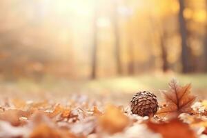 Herbst Komposition mit Kopieren Raum ai generativ foto