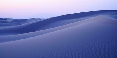 ai generiert. ai generativ. Blau dunkel Abend Sand Dünen Wüste draussen Natur Landschaft. Abenteuer Reise erkunden arabisch Dubai Ägypten Ausflug Stimmung. Grafik Kunst foto