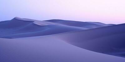 ai generiert. ai generativ. Blau dunkel Abend Sand Dünen Wüste draussen Natur Landschaft. Abenteuer Reise erkunden arabisch Dubai Ägypten Ausflug Stimmung. Grafik Kunst foto
