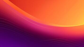 ai generativ Gelb Orange rot lila abstrakt Hintergrund Gradient Regenbogen Hintergrund mit Raum zum Design Netz Banner breit Panorama- Webseite Header foto