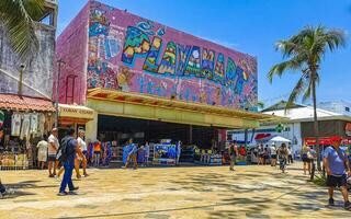 playa del carmen Quintana roo Mexiko 2023 la Quinta avenida Straße Straße gehen playa del carmen Mexiko. foto