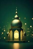 Arabisch Laterne von Ramadan Feier Hintergrund Illustration gemacht mit generativ ai foto