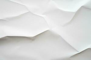 Weiß gefaltet Papier Textur. ai generativ foto
