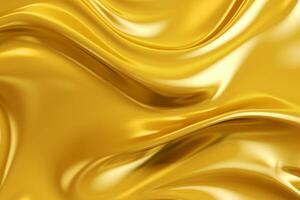 modisch metallisch Gold Flüssigkeit Hintergrund. ai generativ foto