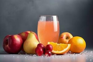 frisch Früchte mit Saft. ai generativ foto