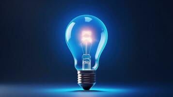 Geschäft Ideen Konzept mit glühend Licht Birne. generativ ai foto