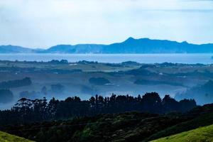 Aussicht auf die Gegend vom Aussichtspunkt Whangarei, Whangarahi, Neuseeland foto