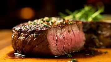 Filet Steak ist köstlich Lebensmittel. ai generiert. foto