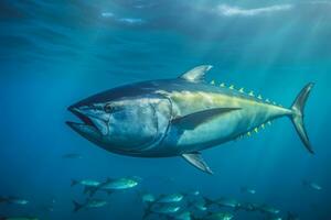 Thunfisch im Natur, National Erdkunde, breit Leben Tiere. ai generiert. foto