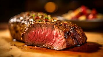 Tri-Tip von runden Steak ist köstlich Lebensmittel. ai generiert. foto