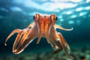 Tintenfisch im Natur, National Erdkunde, breit Leben Tiere. ai generiert. foto