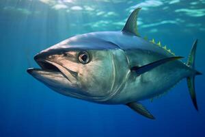 Thunfisch im Natur, National Erdkunde, breit Leben Tiere. ai generiert. foto